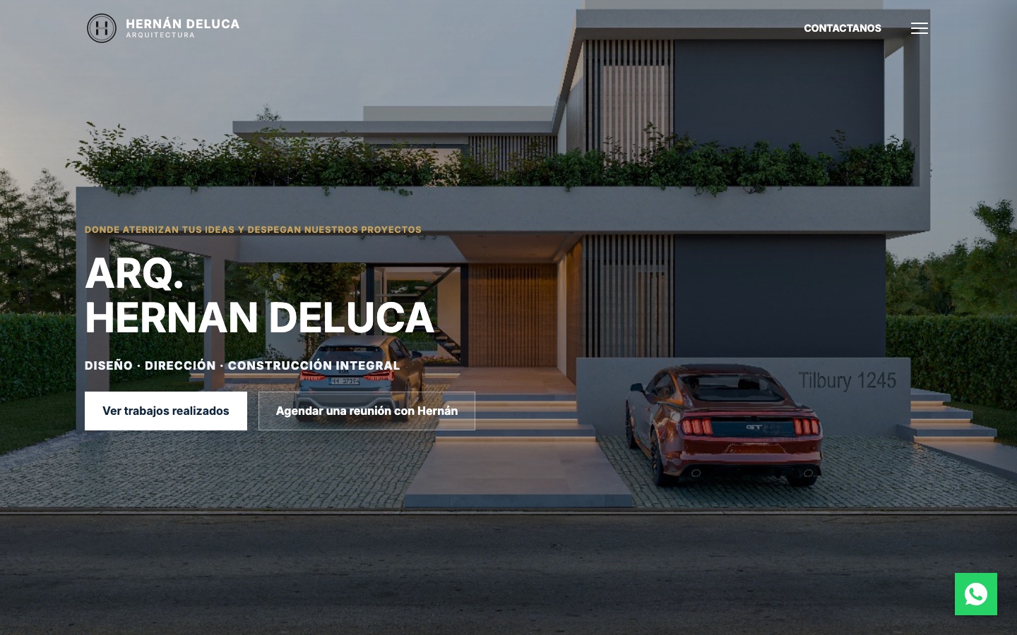 Sitio de Arq. Hernán De Luca en desktop